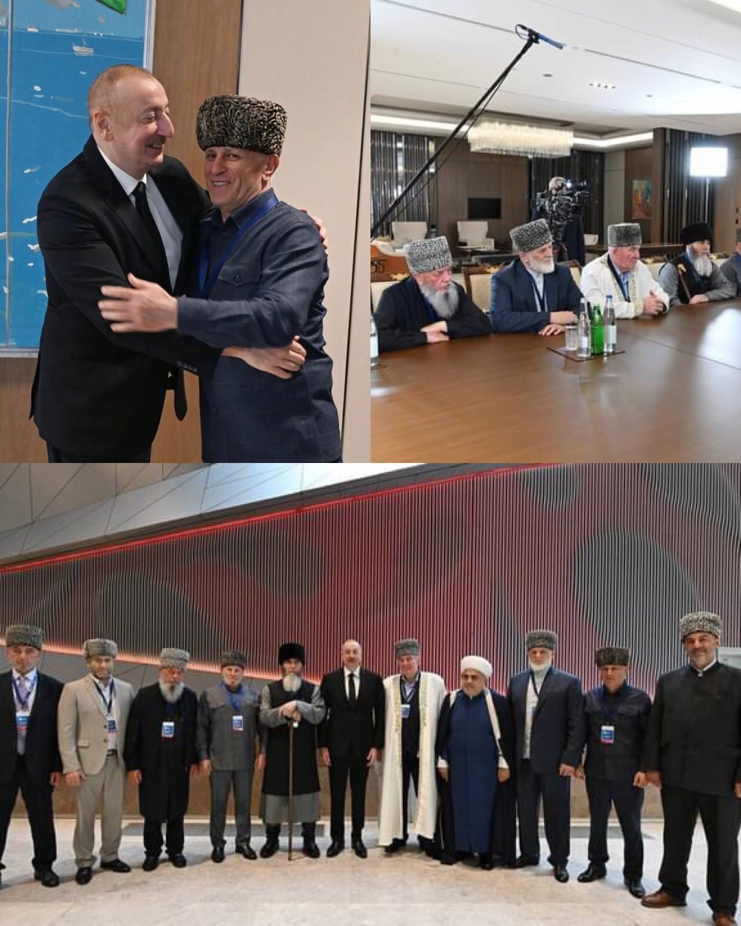 Adığe Cumhuriyeti Müftüsü Askarbiy Kardanov Azerbaycan Cumhurbaşkanı Aliyev ile Görüştü