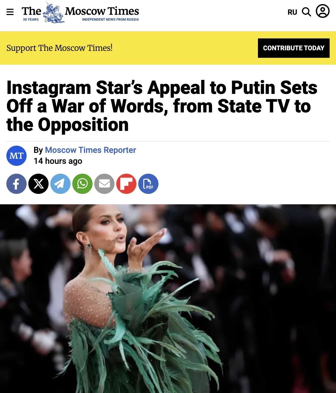 İnstagram Fenomeninin Çağrısı Rusya’yı Karıştırdı