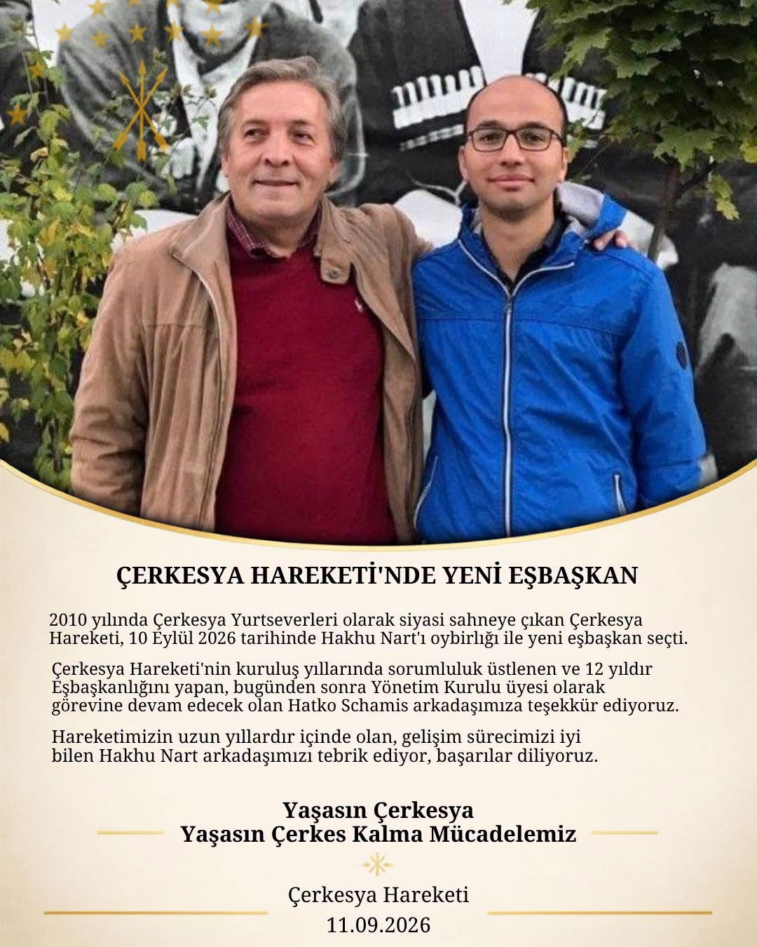 Çerkesya Hareketi’nde Yeni Eşbaşkan